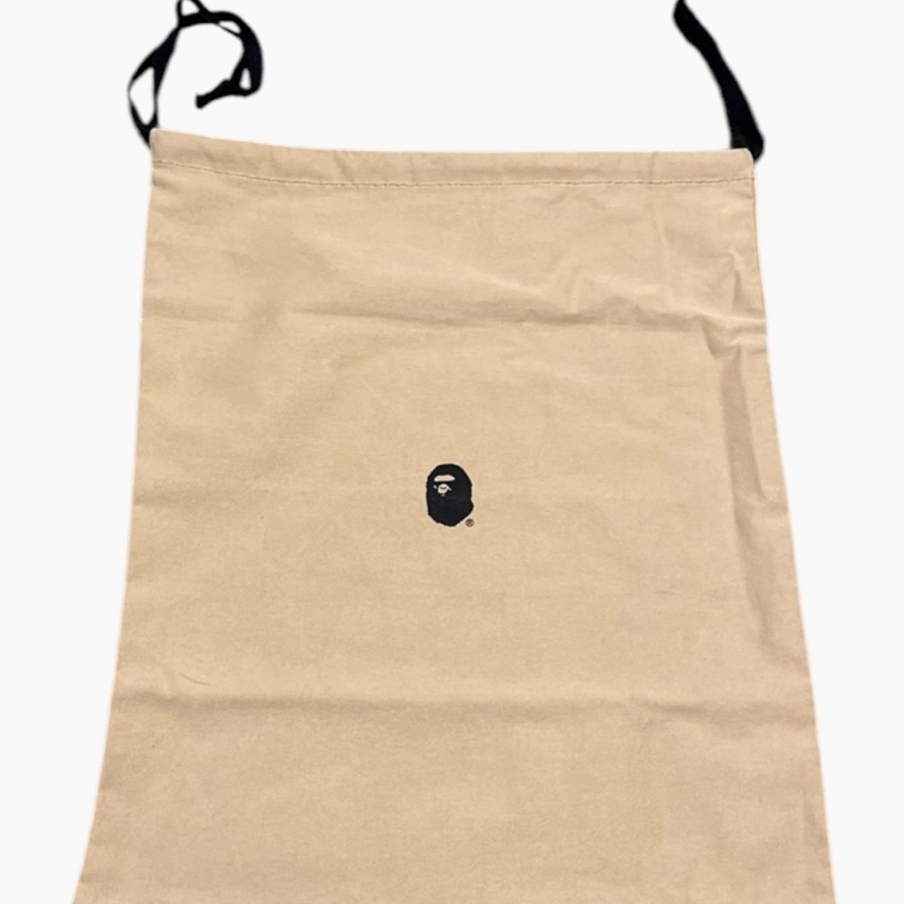 Bape Ape Head Tan Drawstring Bag NWOT